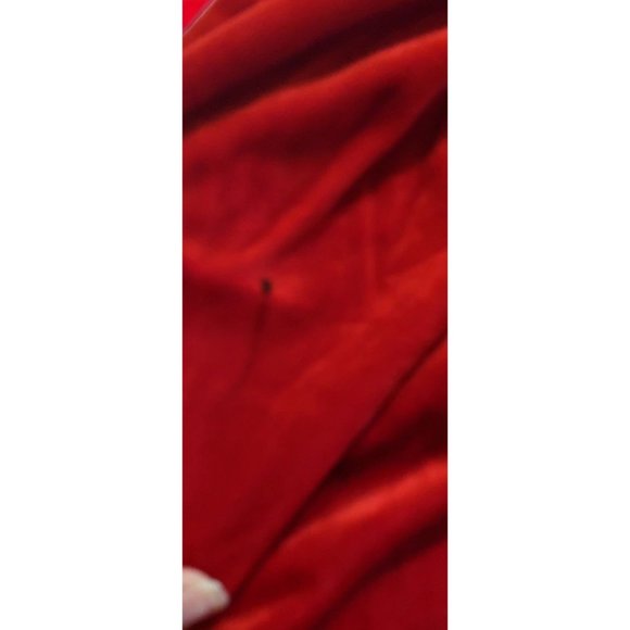 Red Fuzzy Sequin Accent Dress - Picture 5 of 11